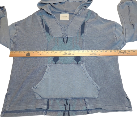 Lucky Brand Dropped Shoulder Baha Hoodie Blue Large - Picture 7 of 10